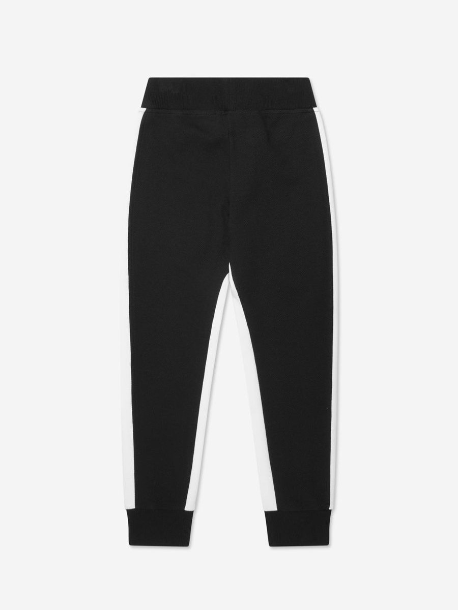 Boys DKNY Sweatpants | Boys Contrast Joggers In Black