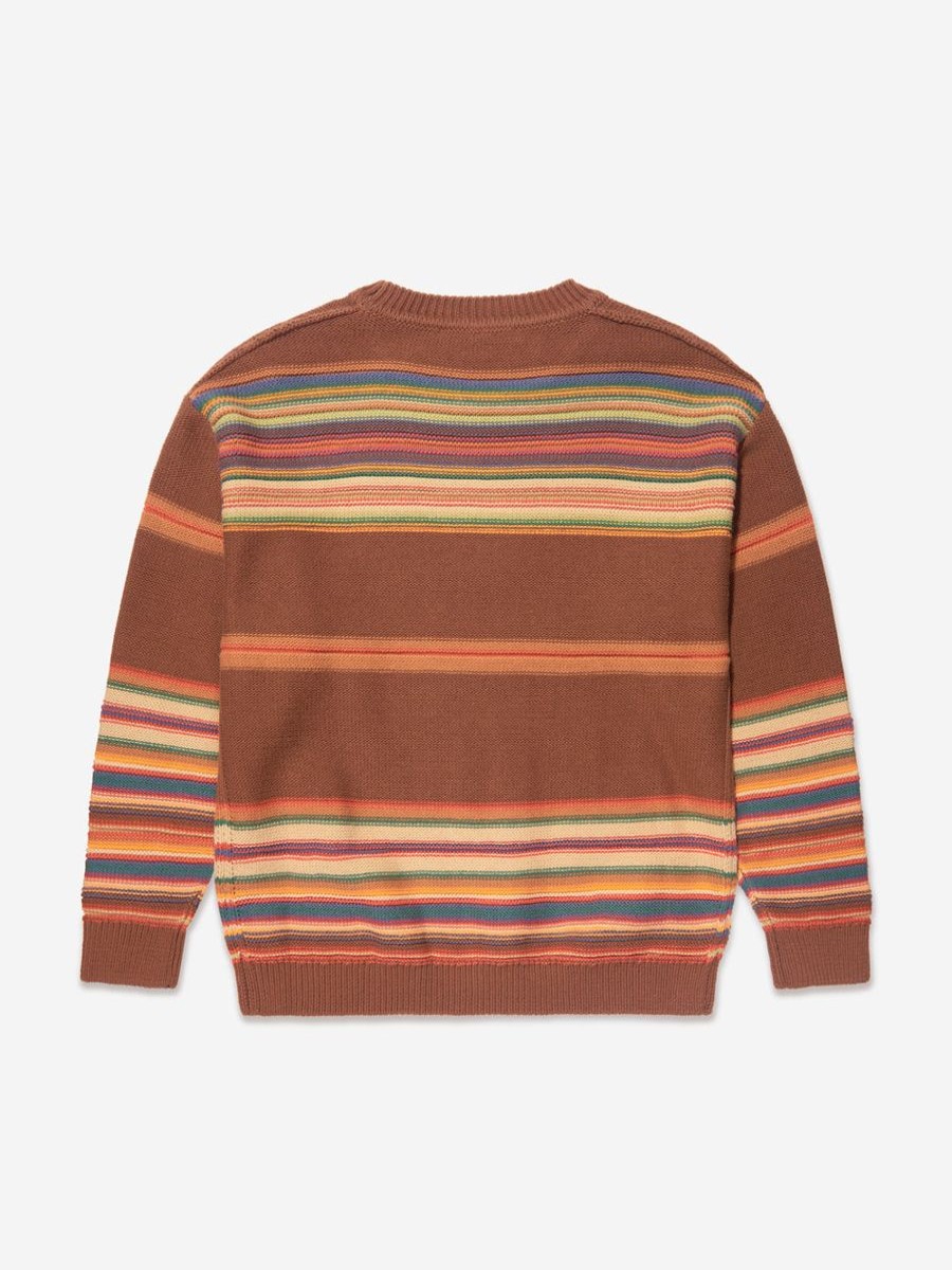 Boys Acne Studios Jumpers & Cardigans | Kids Striped Jumper In Brown