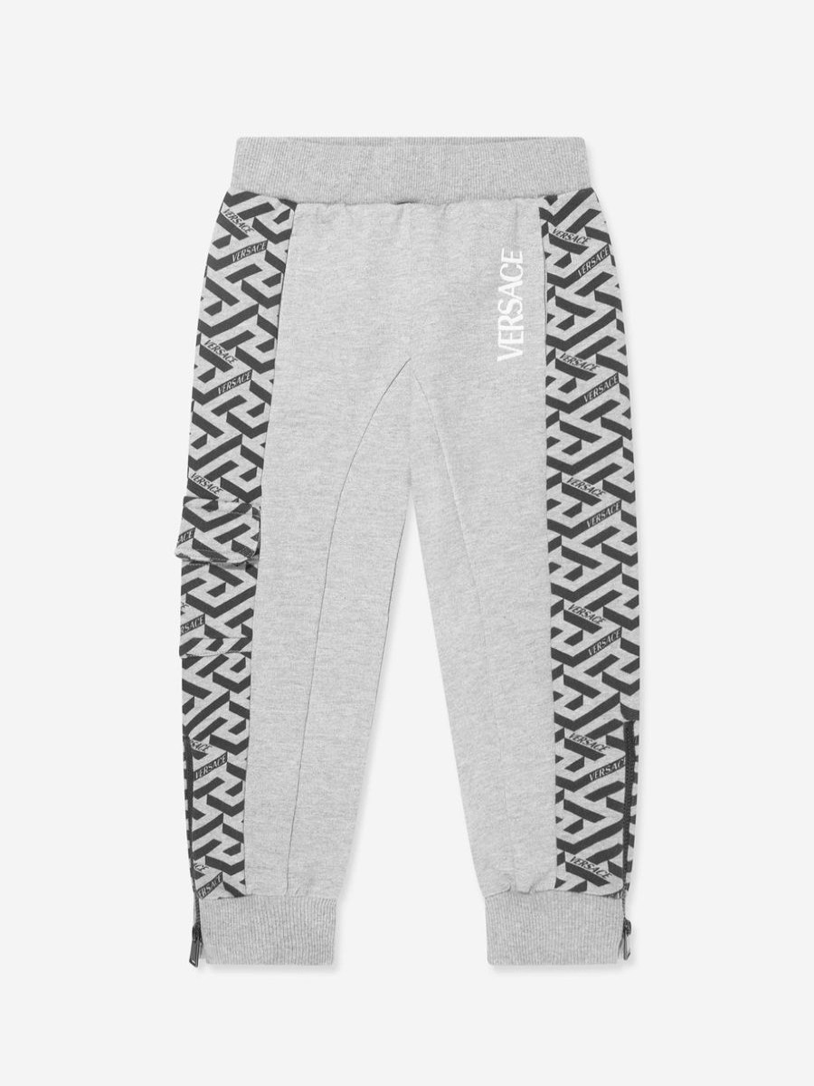 Boys Versace Sweatpants | Boys La Greca Logo Joggers In Grey