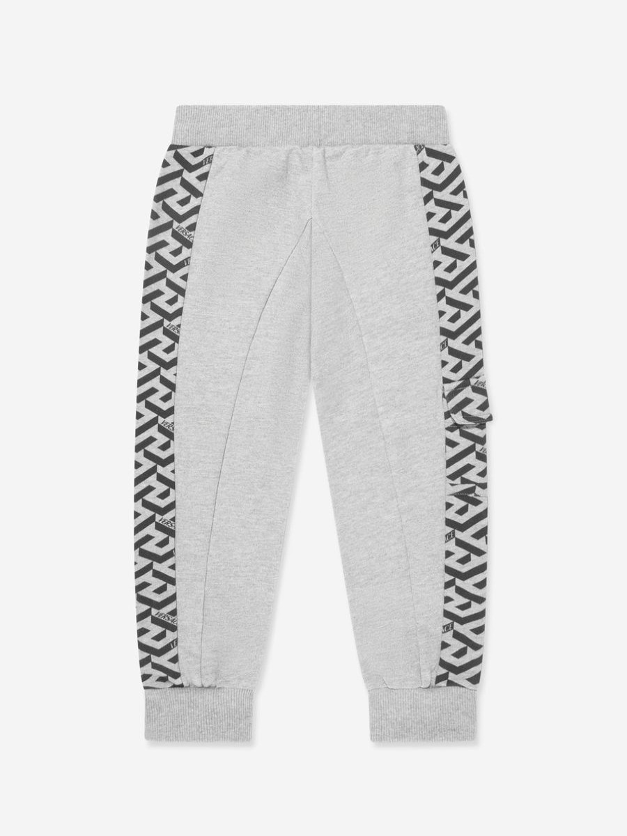 Boys Versace Sweatpants | Boys La Greca Logo Joggers In Grey