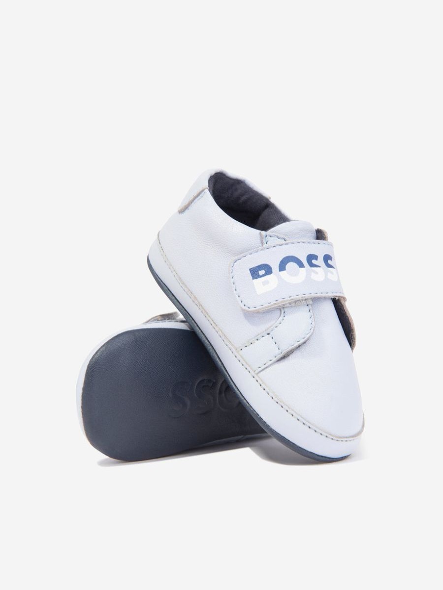 Baby BOSS Shoes | Baby Boys Leather Pre-Walker Shoes In Blue