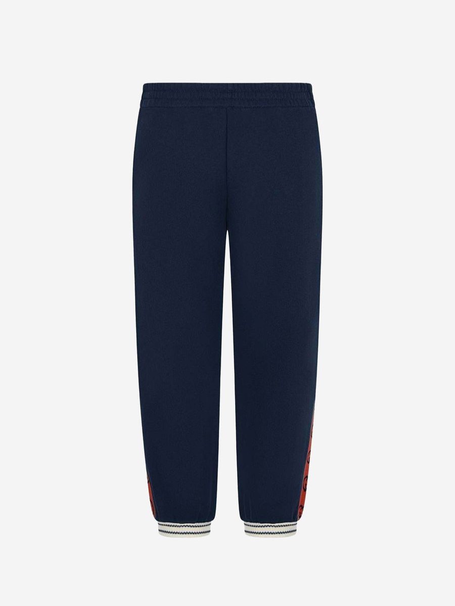 Boys Gucci Kids Trousers | Gucci Boys Joggers - Cotton Gg Trim Joggers