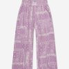 Girls Palm Angels Trousers | Girls Astro Paisley Trousers In Purple