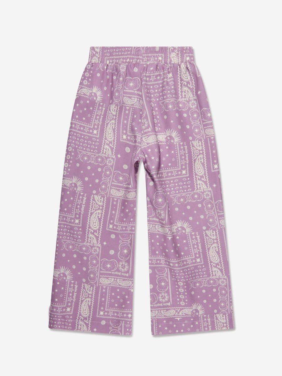 Girls Palm Angels Trousers | Girls Astro Paisley Trousers In Purple