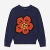 Boys KENZO KIDS Jumpers & Cardigans | Boys Boke Flower Knitted Jumper In Navy