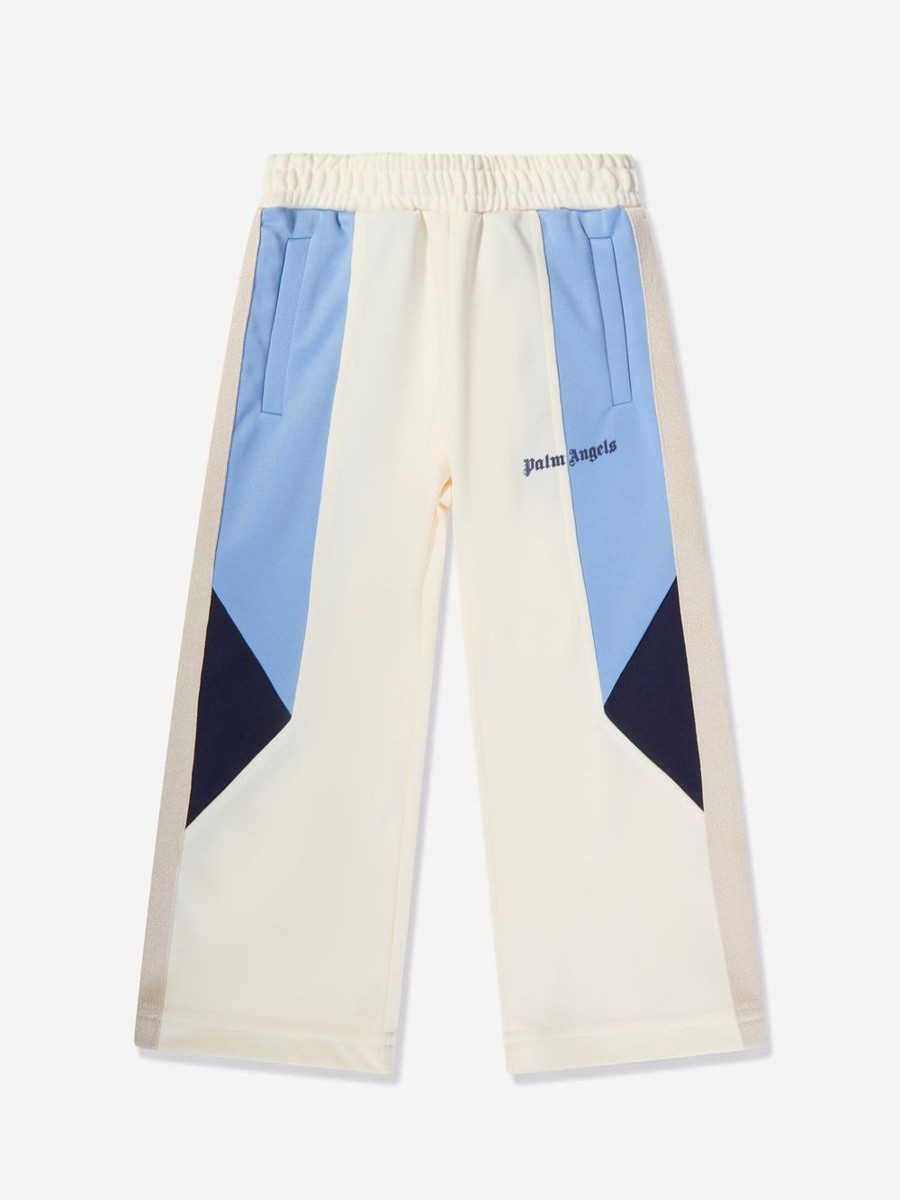 Boys Palm Angels Sweatpants | Boys Colourblock Track Pants In White