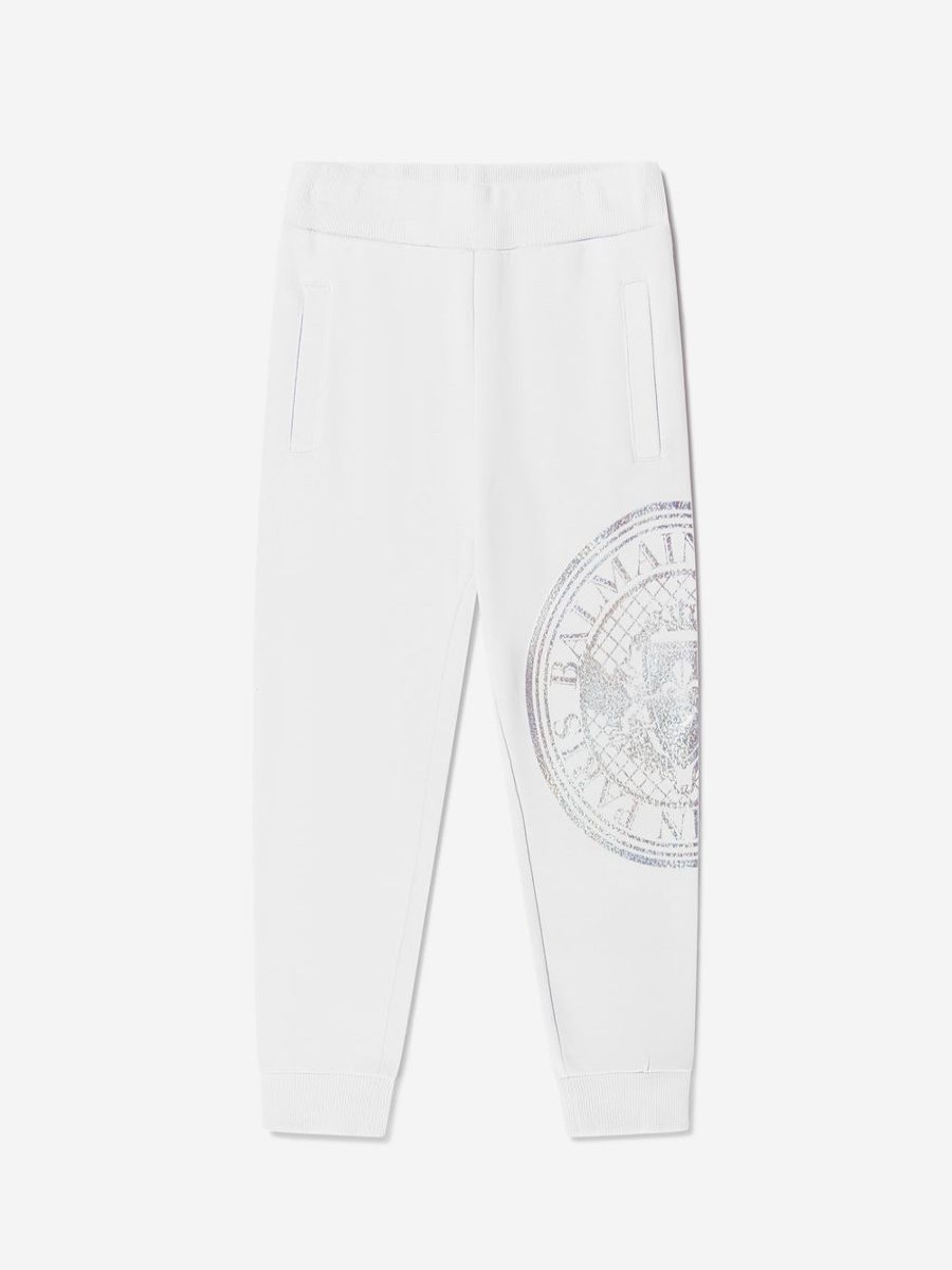 Boys Balmain Sweatpants | Boys Logo Joggers In Grey