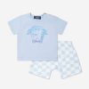 Boys Versace Shorts | Baby Boys T-Shirt And Shorts Set In Blue