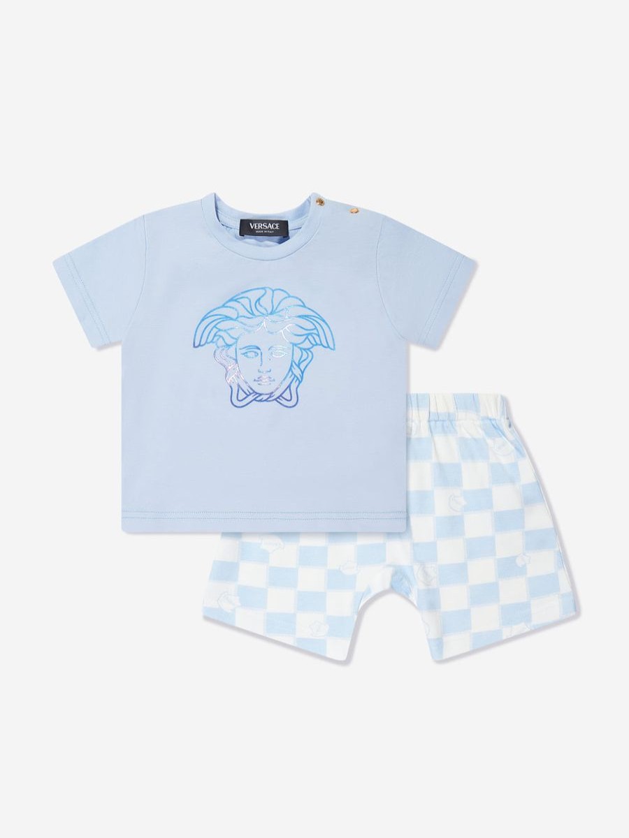 Boys Versace Shorts | Baby Boys T-Shirt And Shorts Set In Blue