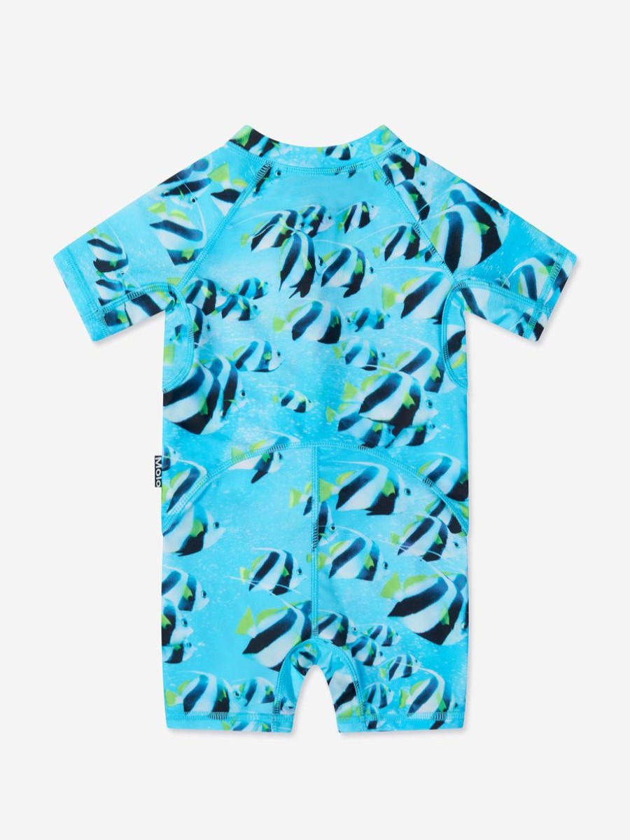 Baby Molo Swimwear | Baby Boys Neka All In One Swimsuit In Blue