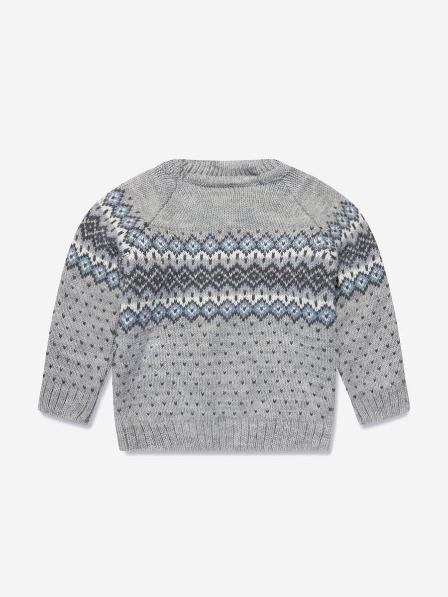 Boys Paz Rodriguez Jumpers & Cardigans | Boys Wool Knitted Jumper In Grey