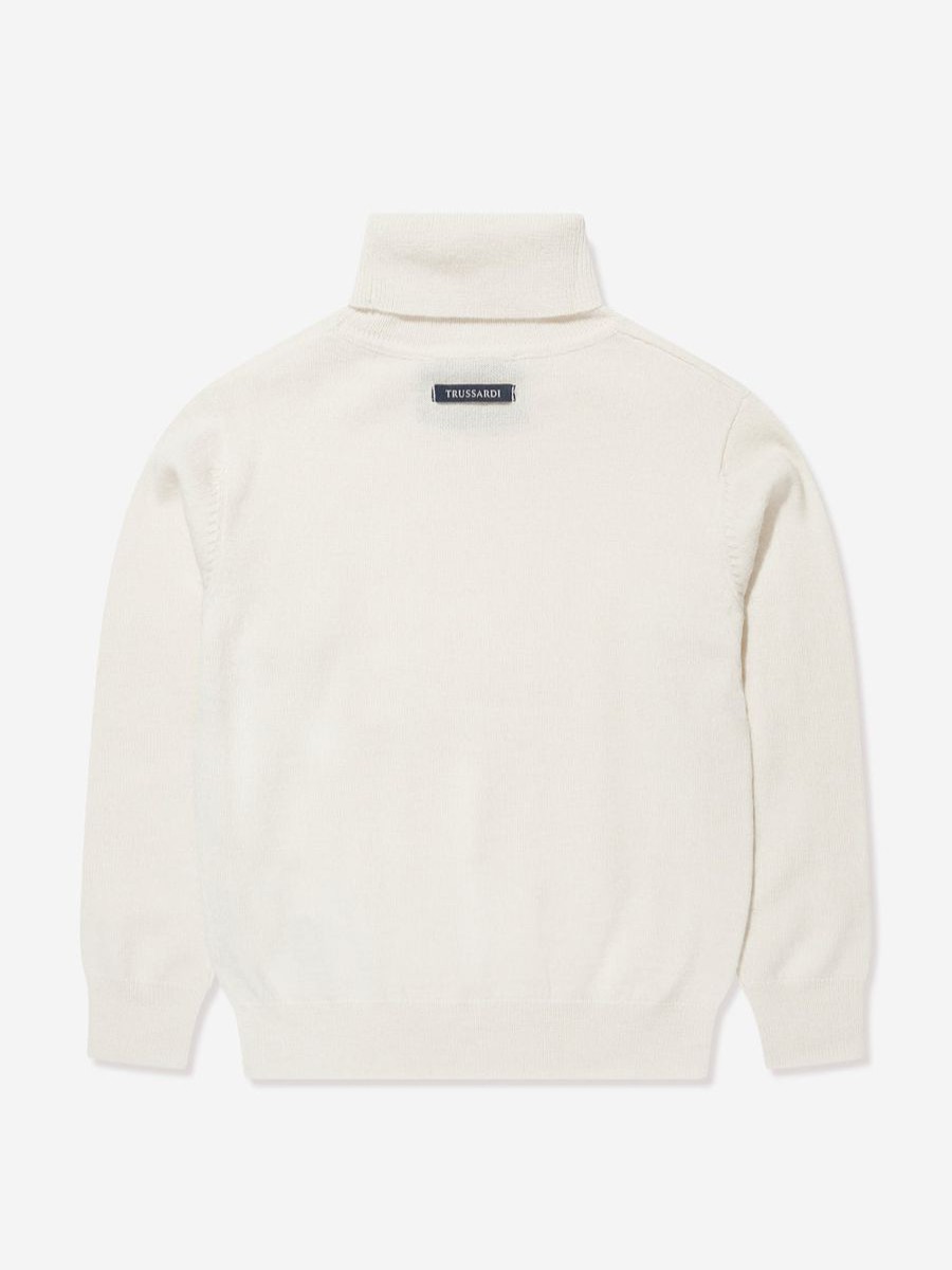 Boys Trussardi Jumpers & Cardigans | Boys Kurah Sweater In Ivory