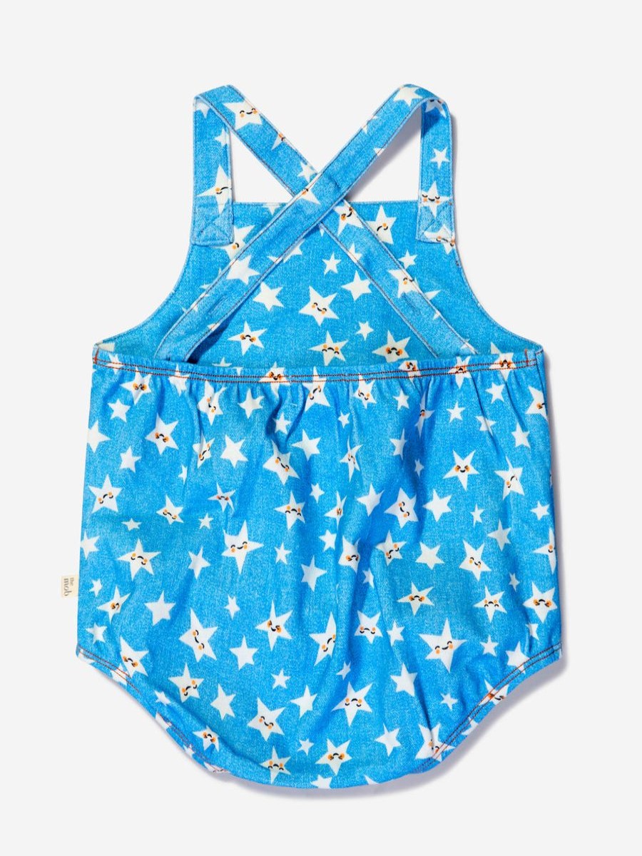 Girls The Bonnie Mob Babygrows & Rompers | Baby Girls Organic Cotton Star Bubble Romper