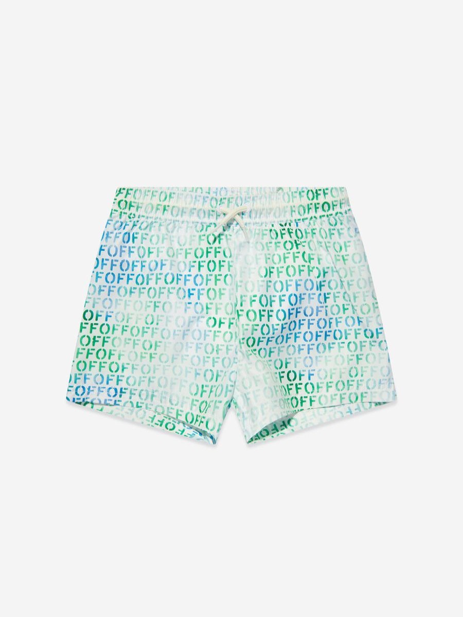 Boys Off-White Shorts | Boys Off Stamp Swim Shorts In Multicolour