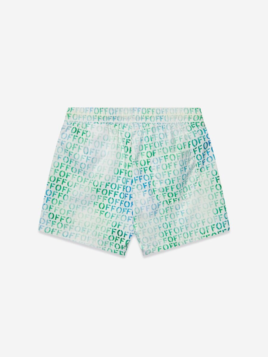 Boys Off-White Shorts | Boys Off Stamp Swim Shorts In Multicolour