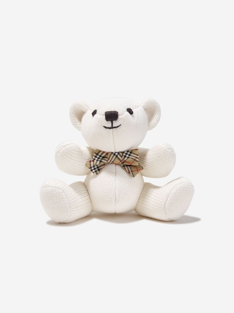 Baby Burberry Kids Toys | Baby Bear Rattle In Ivory