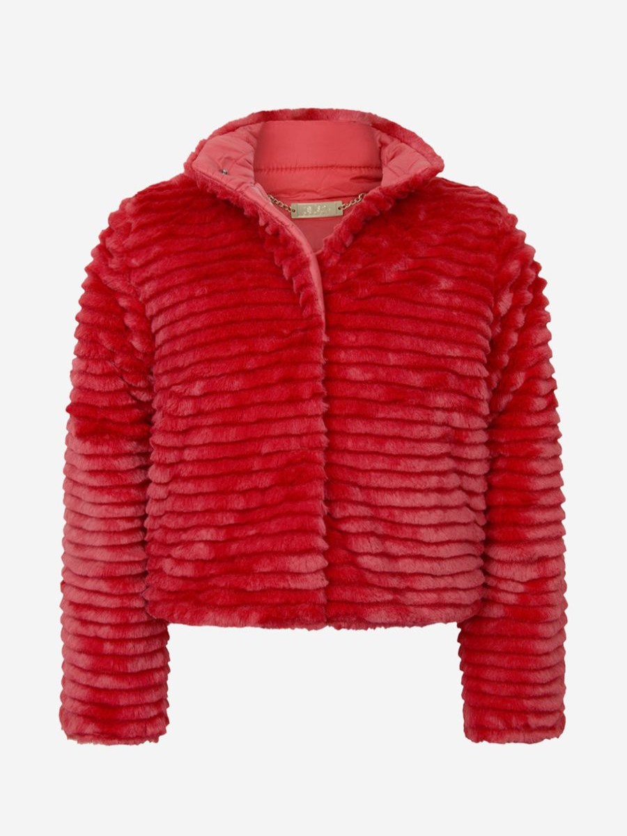 Girls Relish Coats & Jackets | Girls Faux Fur Reversible Jacket