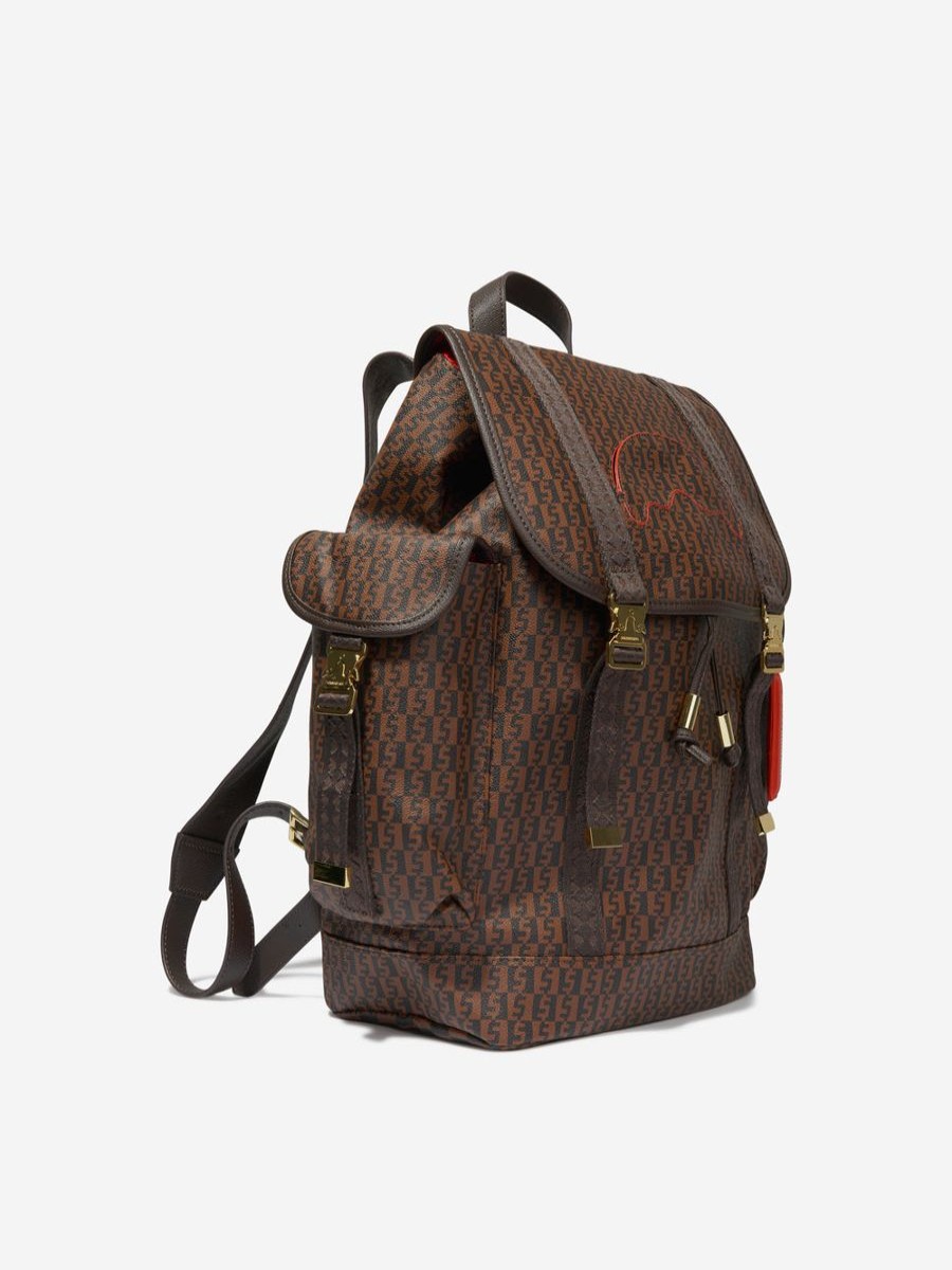 Boys Sprayground Bags & Backpacks | Kids Money Check Monte Carlo Backpack In Brown