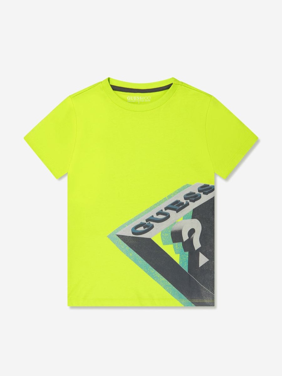 Boys Guess T-Shirts & Tops | Boys Logo Print T-Shirt In Green