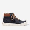 Boys Pom D'Api Sneakers | Boys Leather High Top Trainers In Navy