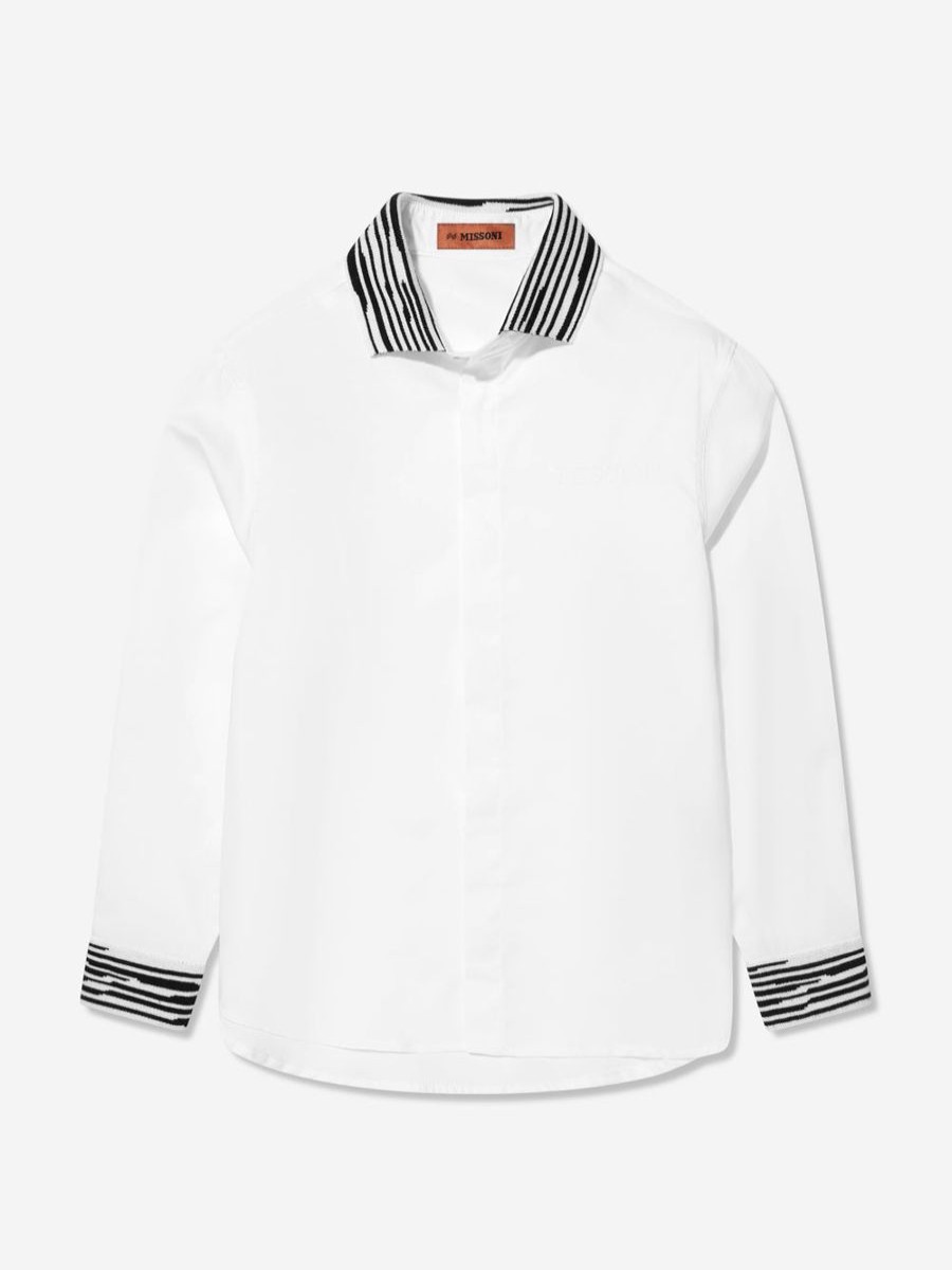 Boys Missoni Shirts | Boys Branded Shirt In White