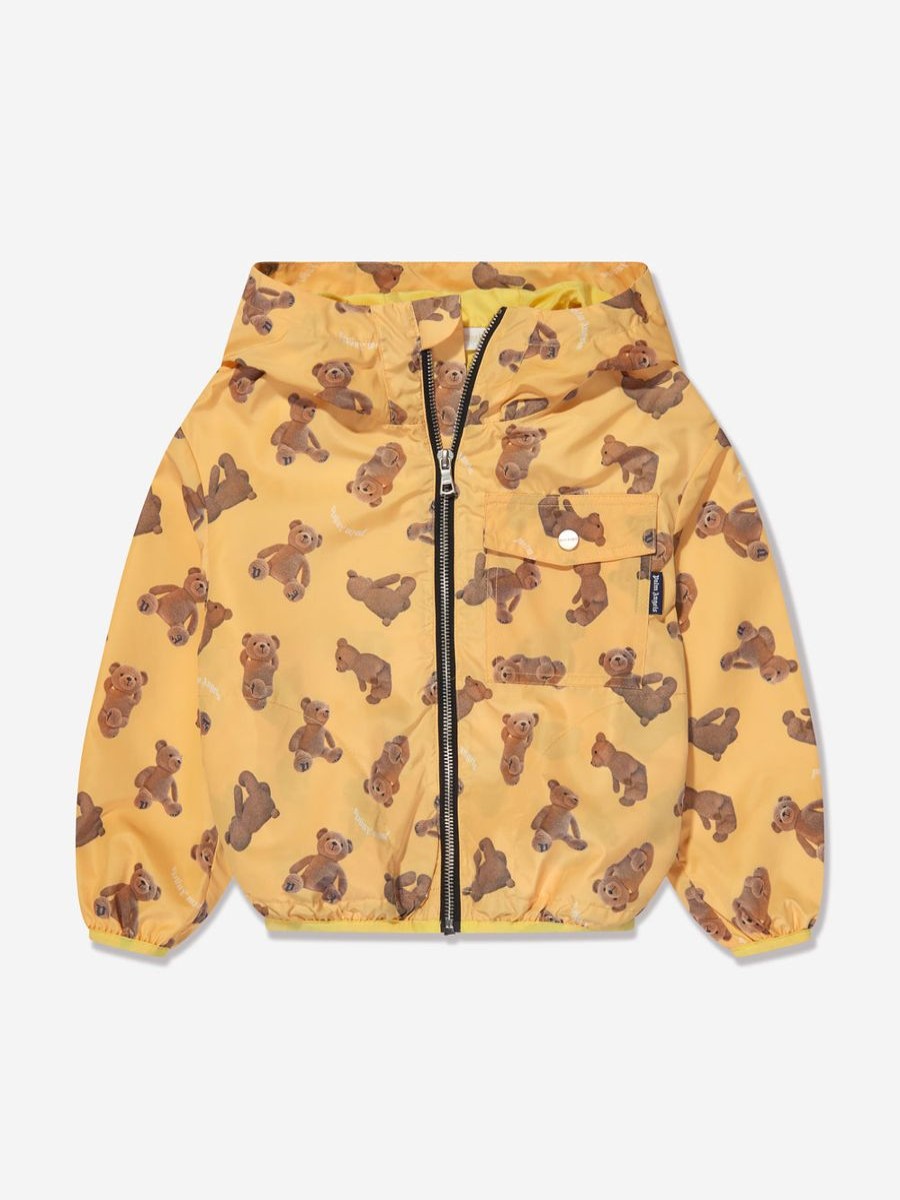 Boys Palm Angels Coats & Jackets | Boys Aop Pa Bears Windbreaker In Yellow