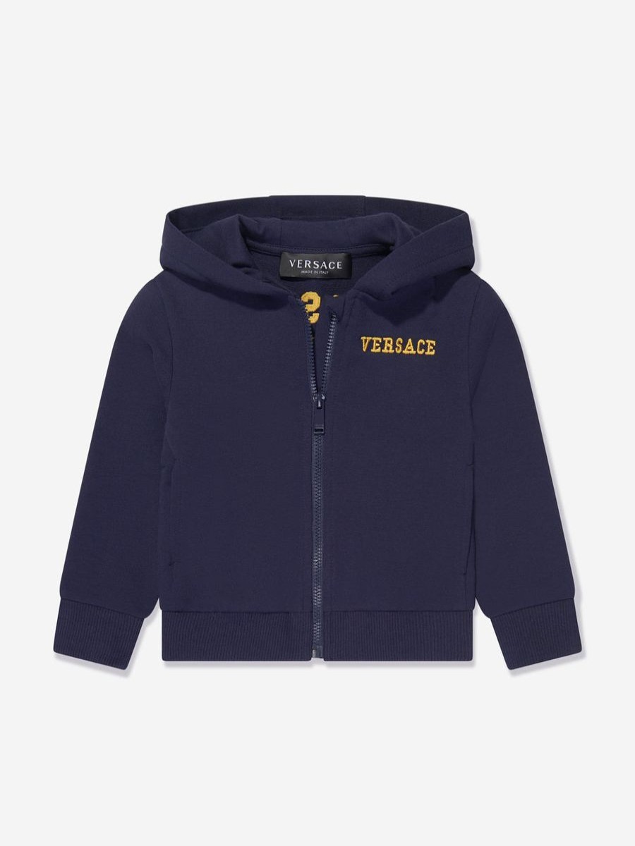 Baby Versace Sweatshirts & Hoodies | Baby Boys Logo Zip Up Top In Navy