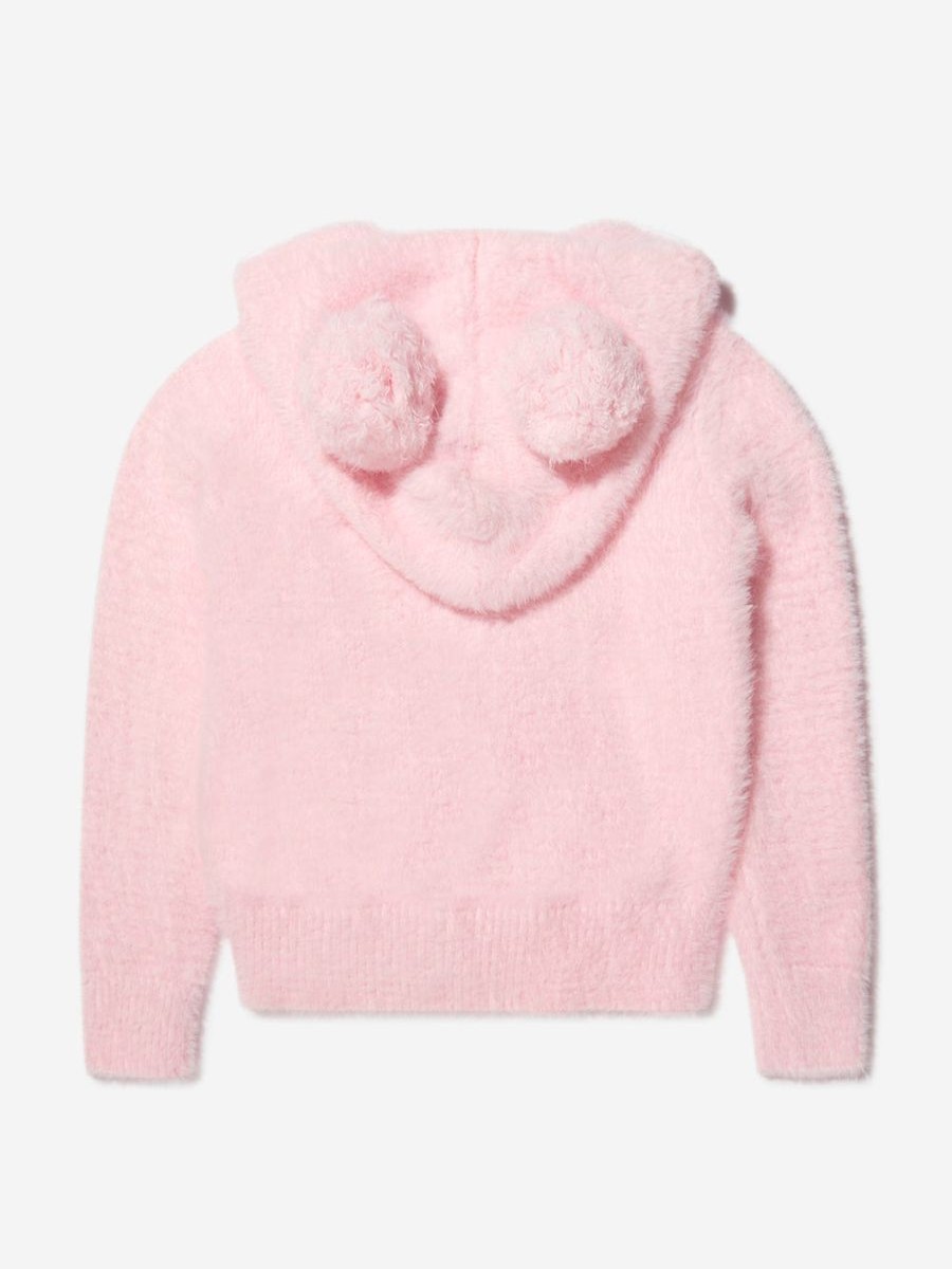 Girls Chiara Ferragni Coats & Jackets | Girls Fluffy Zip Up Hoodie With Ears