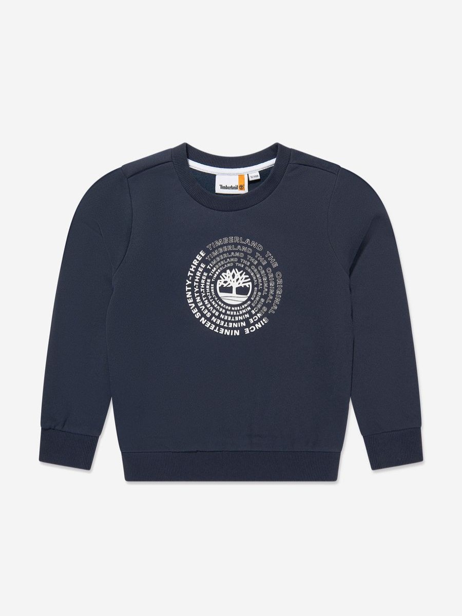 Boys Timberland Sweatshirts & Hoodies | Boys Logo Print Sweatshirt In Navy