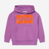 Boys MSGM Sweatshirts & Hoodies | Kids Logo Hoodie In Purple