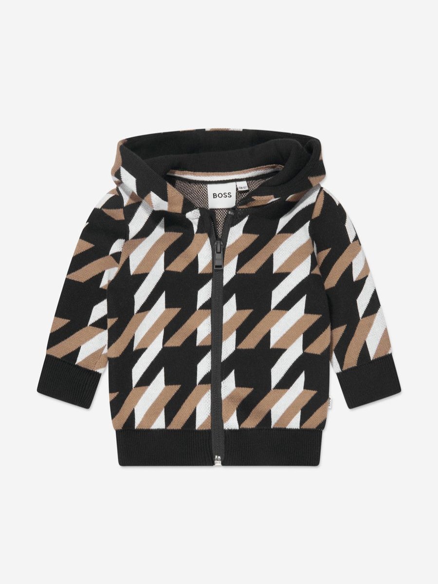 Baby BOSS Sweatshirts & Hoodies | Baby Boys Monogram Zip Up Top In Black