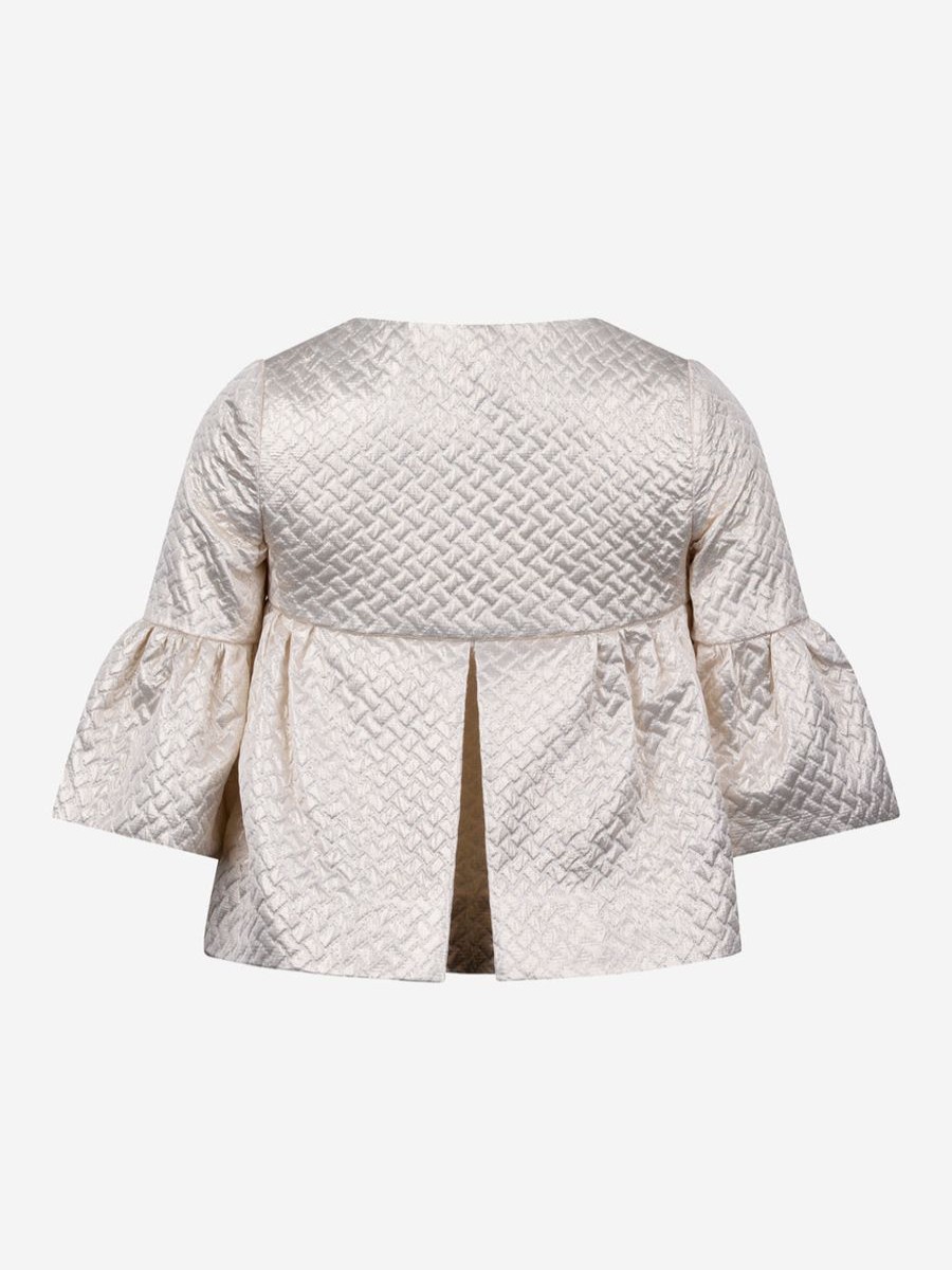 Girls Monnalisa Coats & Jackets | Girls Jacket - Metallic Quilted Jacket