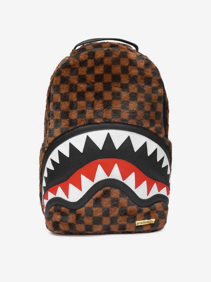 Boys Sprayground Bags & Backpacks | Kids Fur Sharks In Paris Backpack In Brown