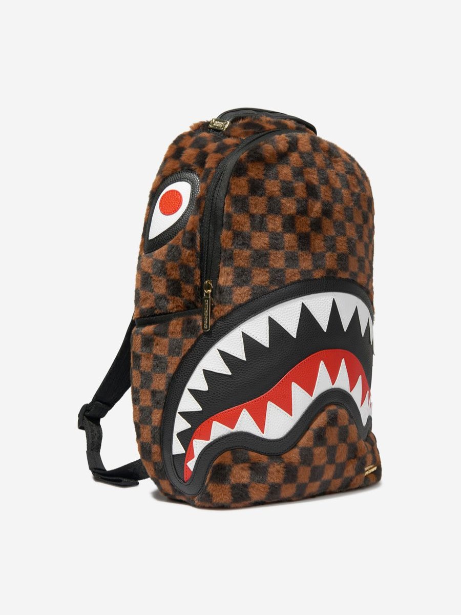 Boys Sprayground Bags & Backpacks | Kids Fur Sharks In Paris Backpack In Brown