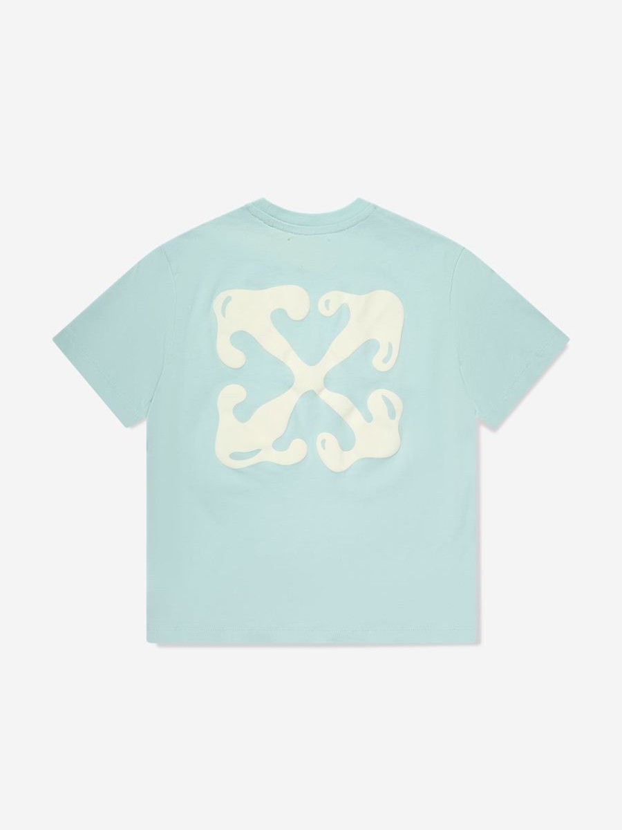 Boys Off-White T-Shirts & Tops | Boys Arrow Fluid T-Shirt In Blue