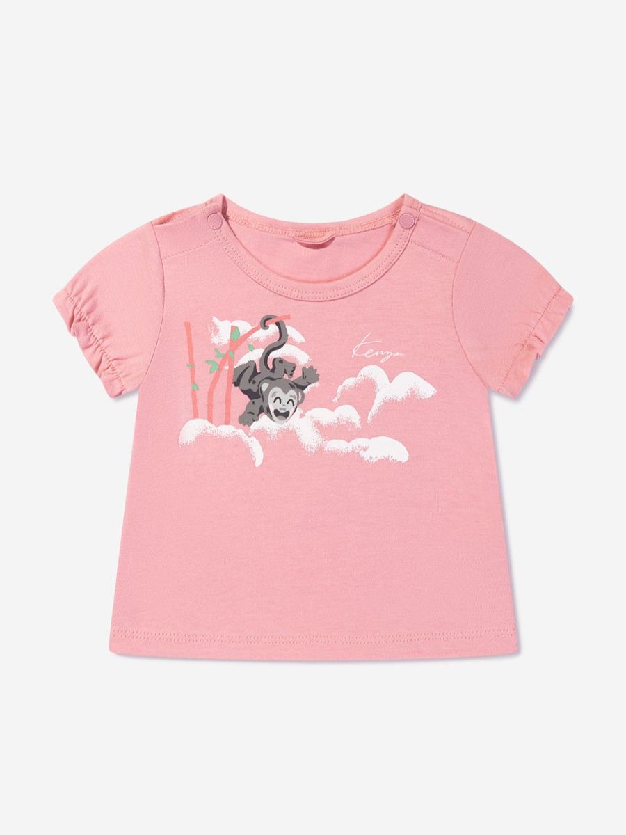 Baby KENZO KIDS Outfits & Sets | Baby Girls Organic Cotton T-Shirt And Pants Set In Pink