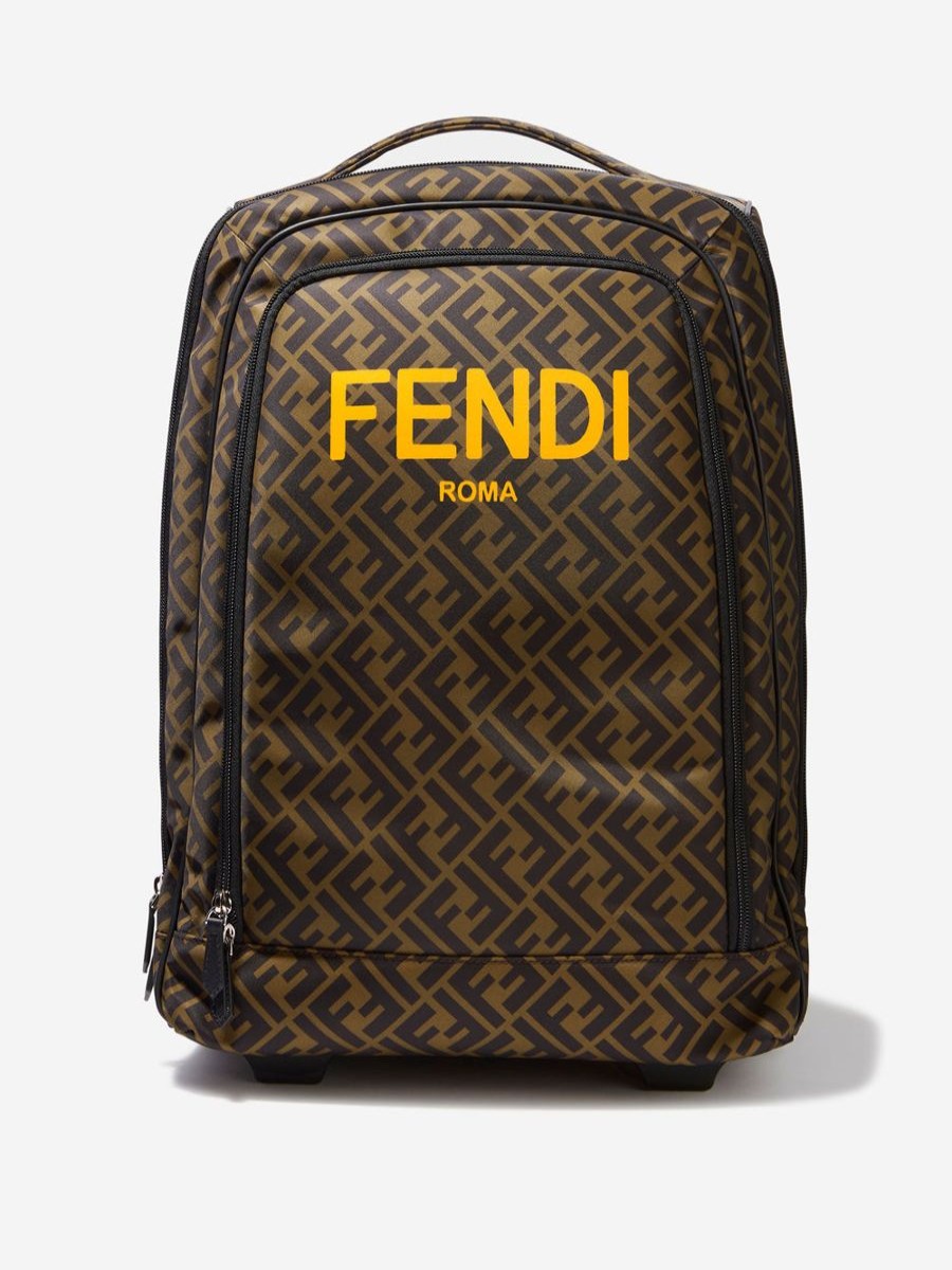 Boys Fendi Kids Bags & Backpacks | Fendi Kids - Ff Logo Trolley Case (H:40Cm) | Childsplay Clothing