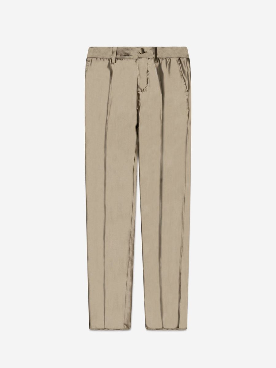 Boys Dolce & Gabbana Kids Trousers | Boys Silk Suit Trousers In Gold