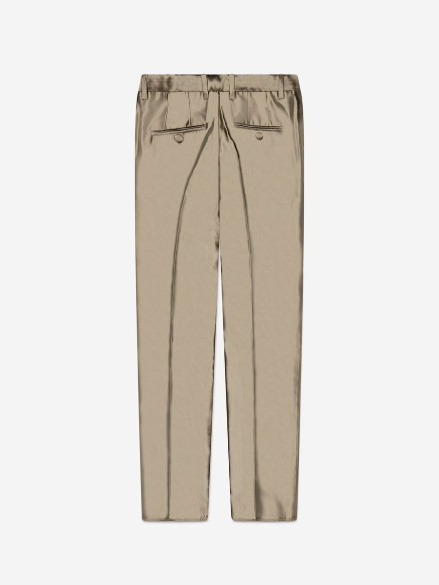 Boys Dolce & Gabbana Kids Trousers | Boys Silk Suit Trousers In Gold