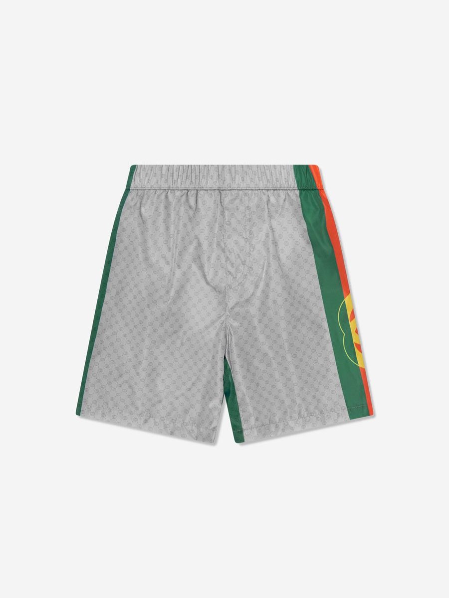 Boys Gucci Kids Swimwear | Boys Logo Swim Shorts In Grey