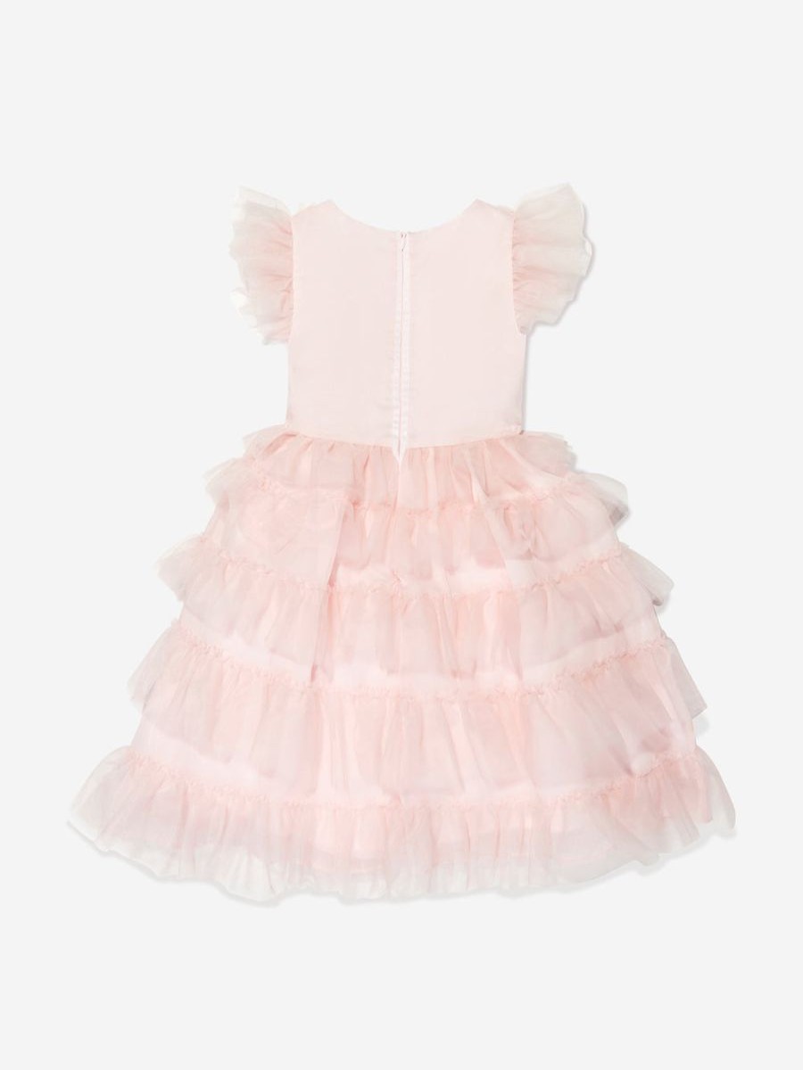 Girls Patachou Dresses | Girls Frilly Flower Dress In Pink