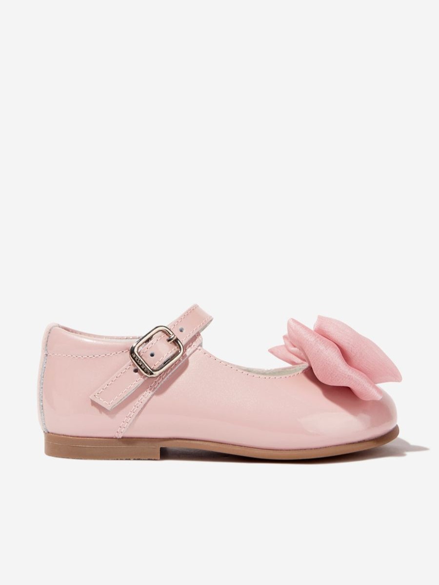 Baby Andanines Shoes | Girls Mary Jane Shoes With Bow In Pink