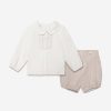 Baby Paz Rodriguez Outfits & Sets | Baby Boys Outfit Set In Beige