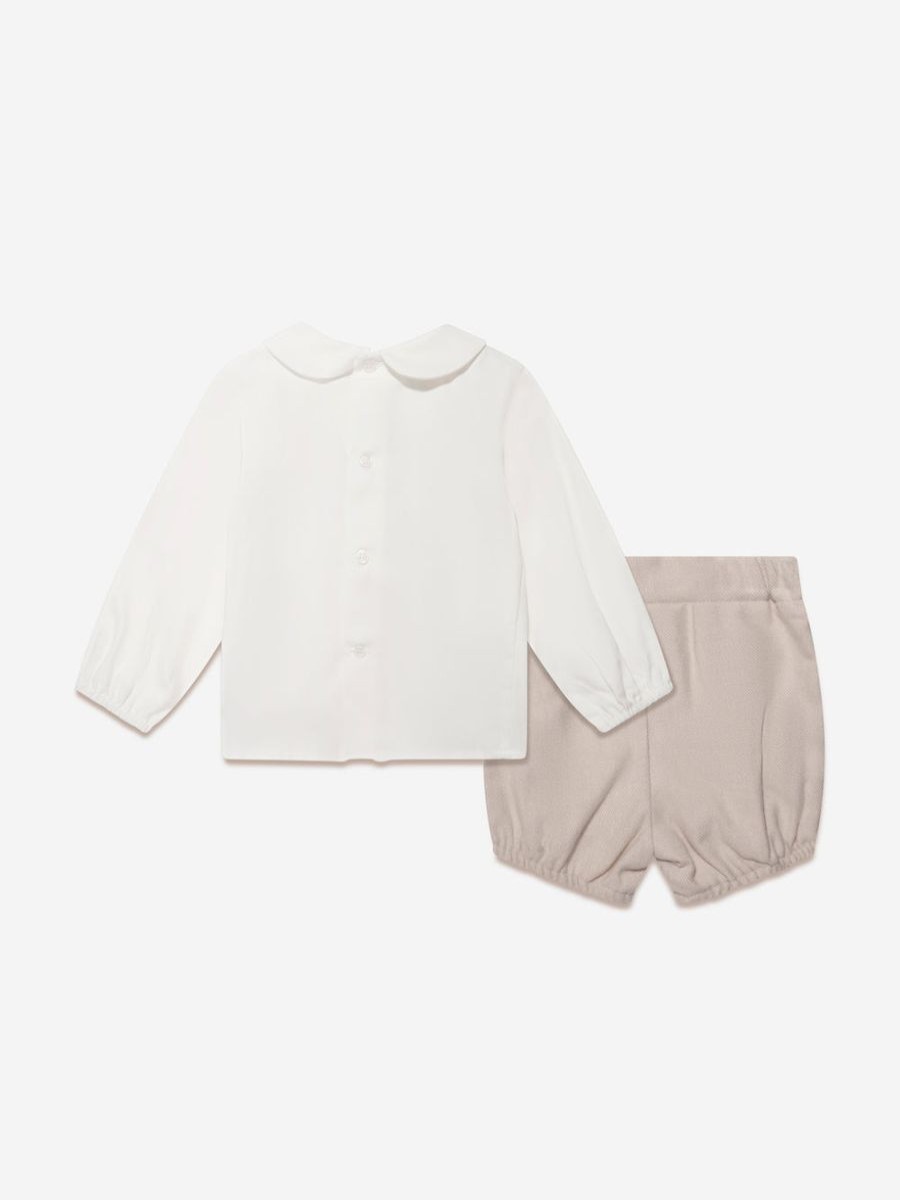 Baby Paz Rodriguez Outfits & Sets | Baby Boys Outfit Set In Beige