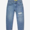 Boys Off-White Jeans | Boys Paint Graphic Regular Fit Jeans In Blue