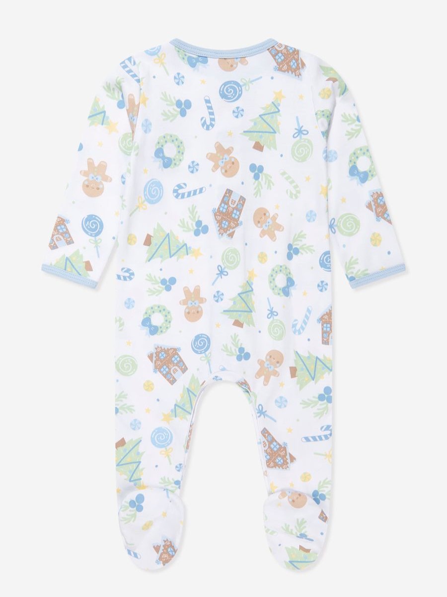 Boys Magnolia Baby Babygrows & Rompers | Baby Boys Sweet Gingerbread Babygrow In Blue