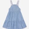 Girls Tommy Hilfiger Dresses | Girls Lyocell Strap Denim Dress In Blue