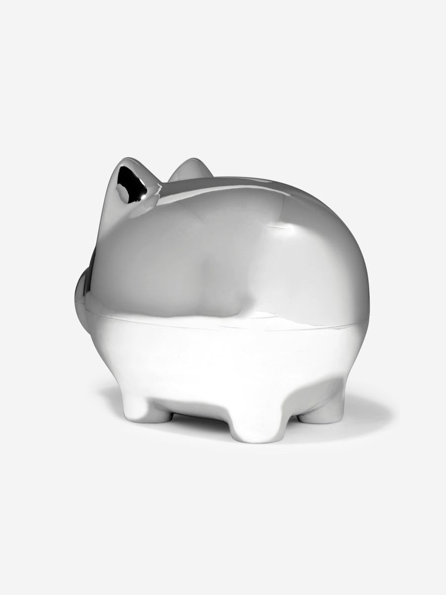 Baby English Trousseau Toys | Baby Silver Plated Piggy Bank