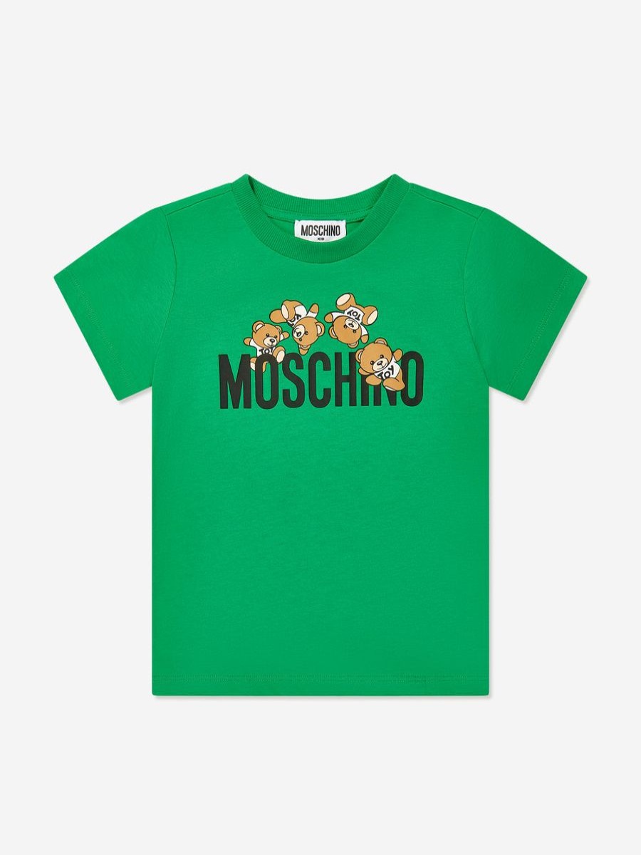 Boys Moschino Kids T-Shirts & Tops | Kids Teddy Logo T-Shirt In Green