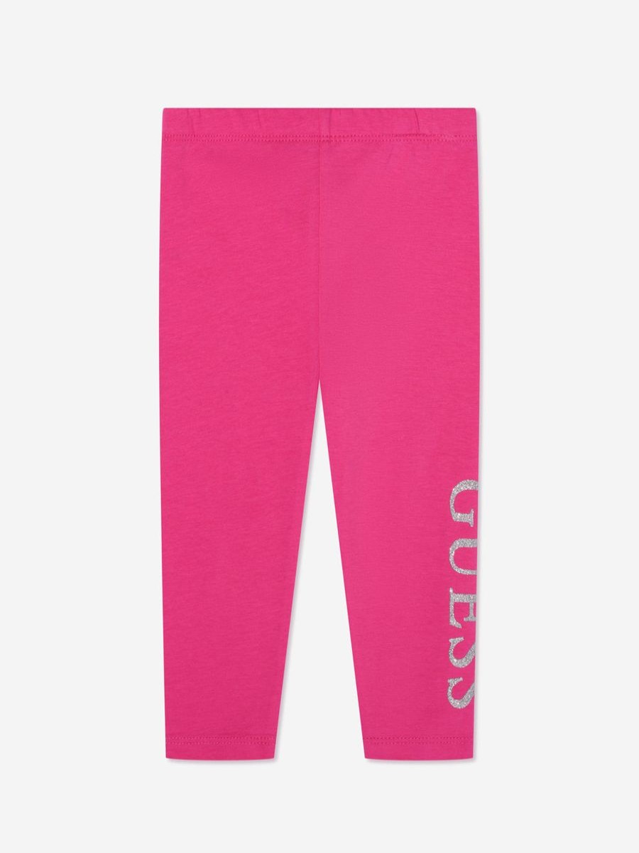 Girls Guess Leggings | Girls Logo Leggings In Pink